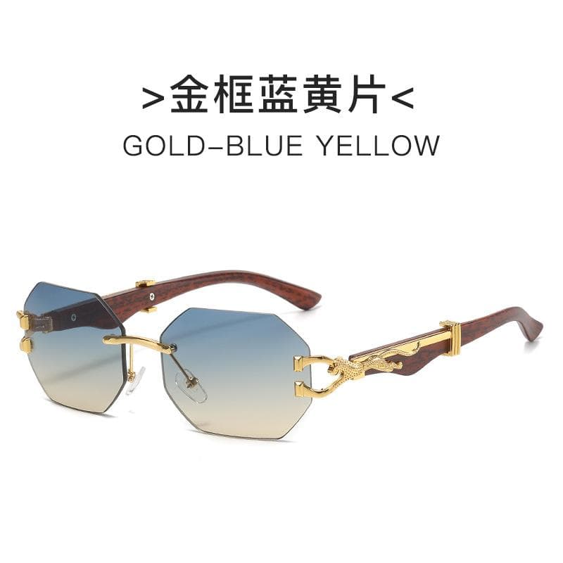 Metal Frameless Unisex Sunglasses Women Punk Eyewear Outdoor Sports Cycling Driving Shades Anti UV400 Protection