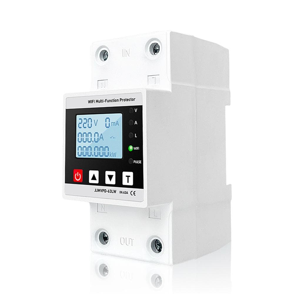 Tuya WiFi Intelligent Reclosing Protector Current Voltage Monitoring Circuit Breaker Switch Power common version multicolour