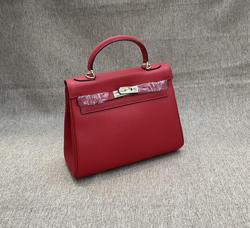New Top Layer Cowhide TOGO Leather 2528 Women's Backpack With Shoulder Strap Hand-held Single Shoulder Diagonal Cross Women's Trendy Bag 28x12x20cm red
