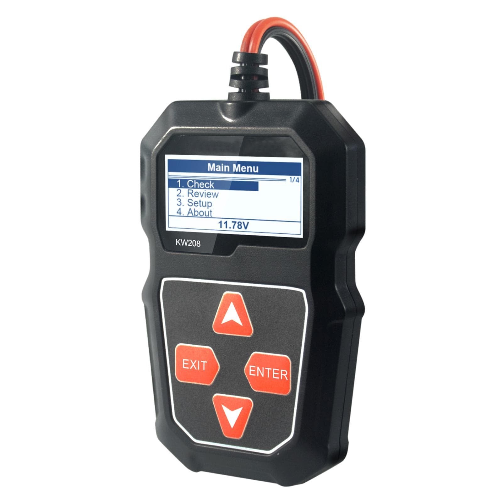 KONNWEI KW208 12V Car Battery Load Tester Professional Automotive Alternator Analyzer - Waveform black