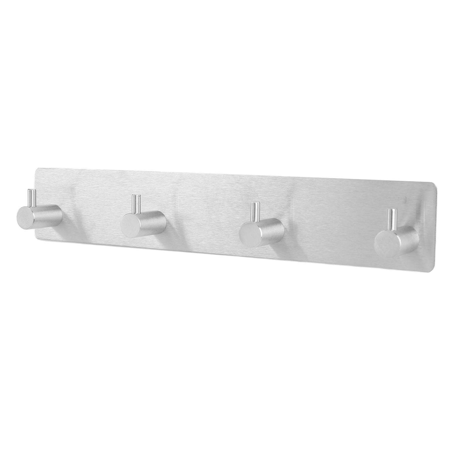 Wall Hook Rack 304 Stainless Steel Adhesive Wall Mounted Coat Hanger Heavy Duty Metal Hook Hat
