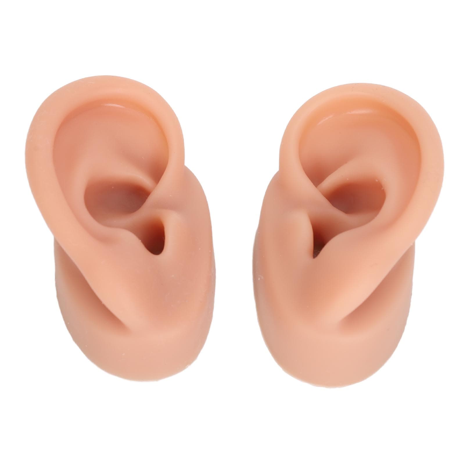 Silicone Ear Model Lifelike Flexible Reusable Left Right Ear Piercing Practice Model for Earrings