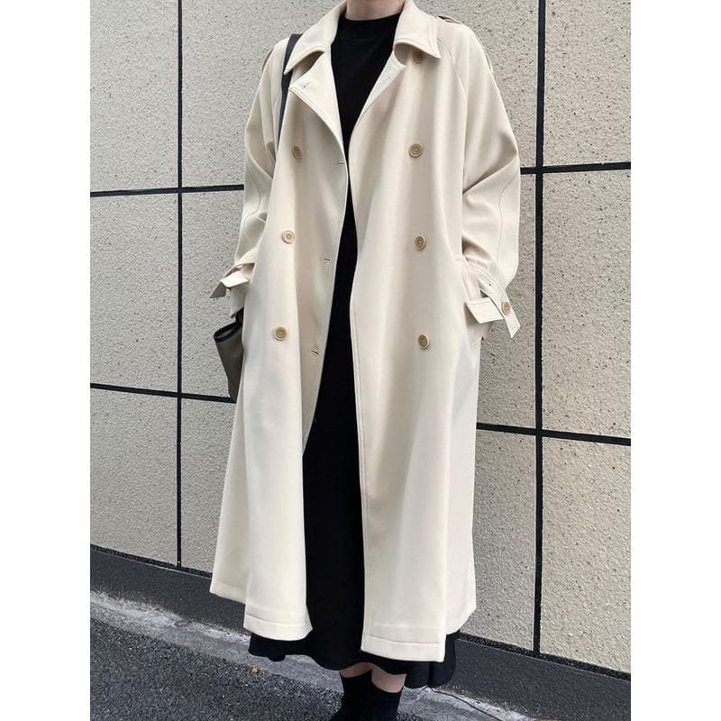 New Coat Women's Spring and Autumn Medium and Long French Trench Coat Women XL