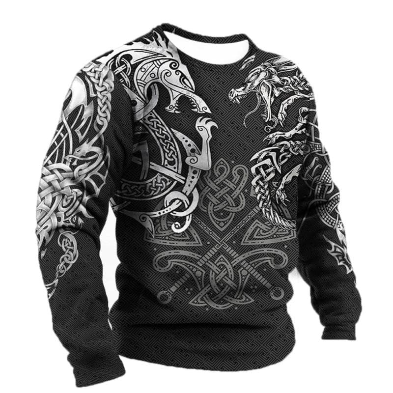 Vintage Long Sleeved T-shirt Men's Casual T Shirts 3d Print Harajuku Tops 2022 Creative Personality Shirt Oversized Male Clothes 4XL