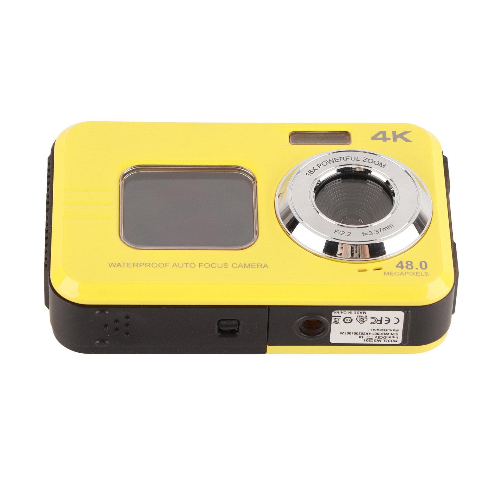 Underwater Camera 48MP 4K Video Output 16X Digital Zoom Anti Shake Waterproof Vlog Camera US PLUG