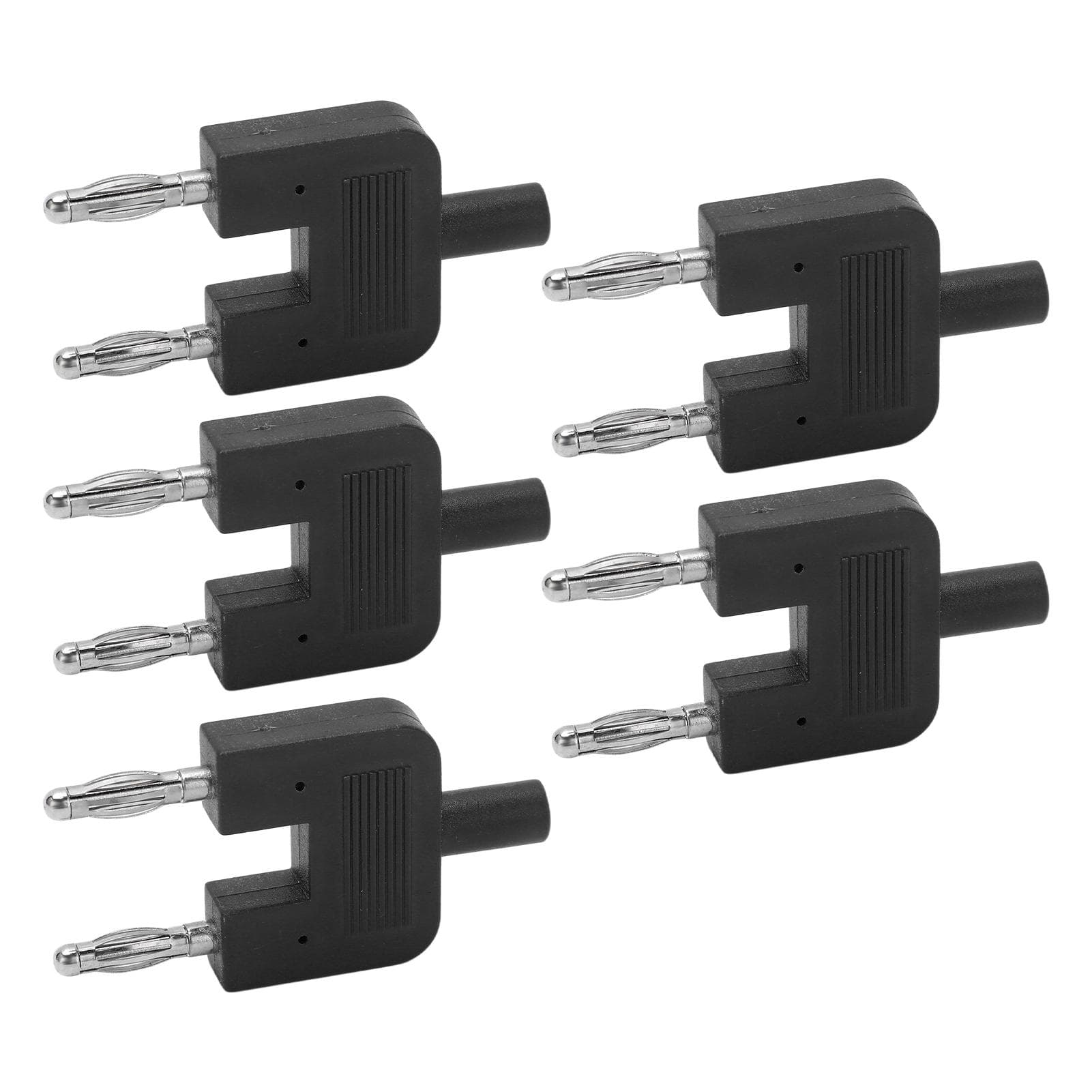 5Pcs Dual Banana Plug Double Row 1 Female to 2 Male Strong Connectivity Good Conductivity Banana