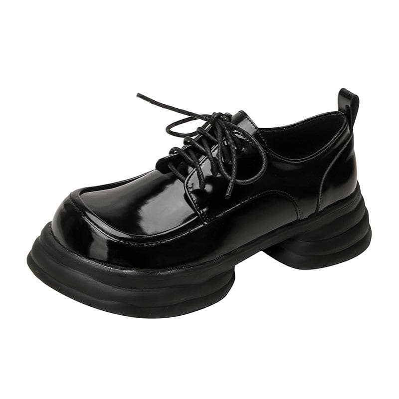 New British Loafers Thick-soled Small Leather Shoes Japanese Retro Niche All-match Thick-soled Small Single Shoes College 40