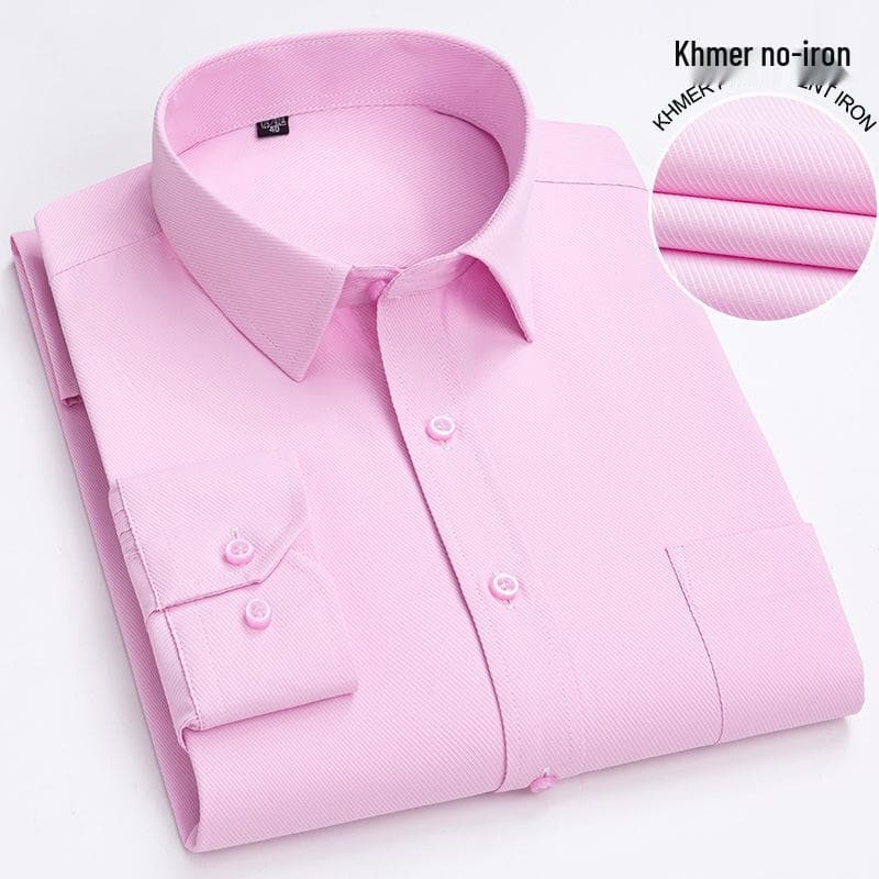 Men's 40% Cotton White Twill Long Sleeve Work Shirt M