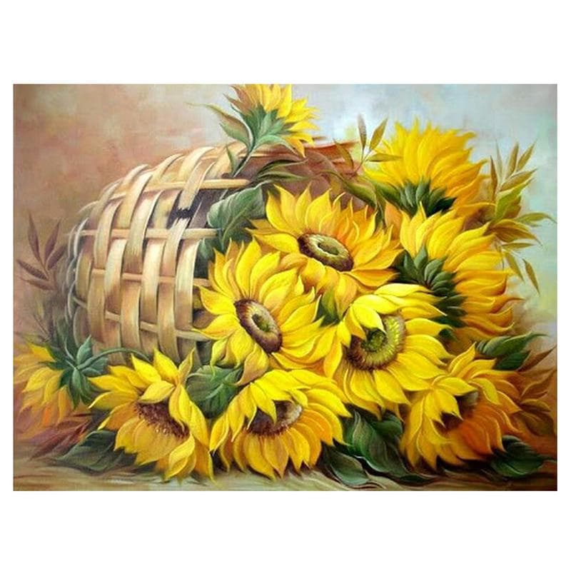 Diamond Embroidery Sunflower Diy Diamond Painting Embroidered Flower Series Home Decoration 20X30CM