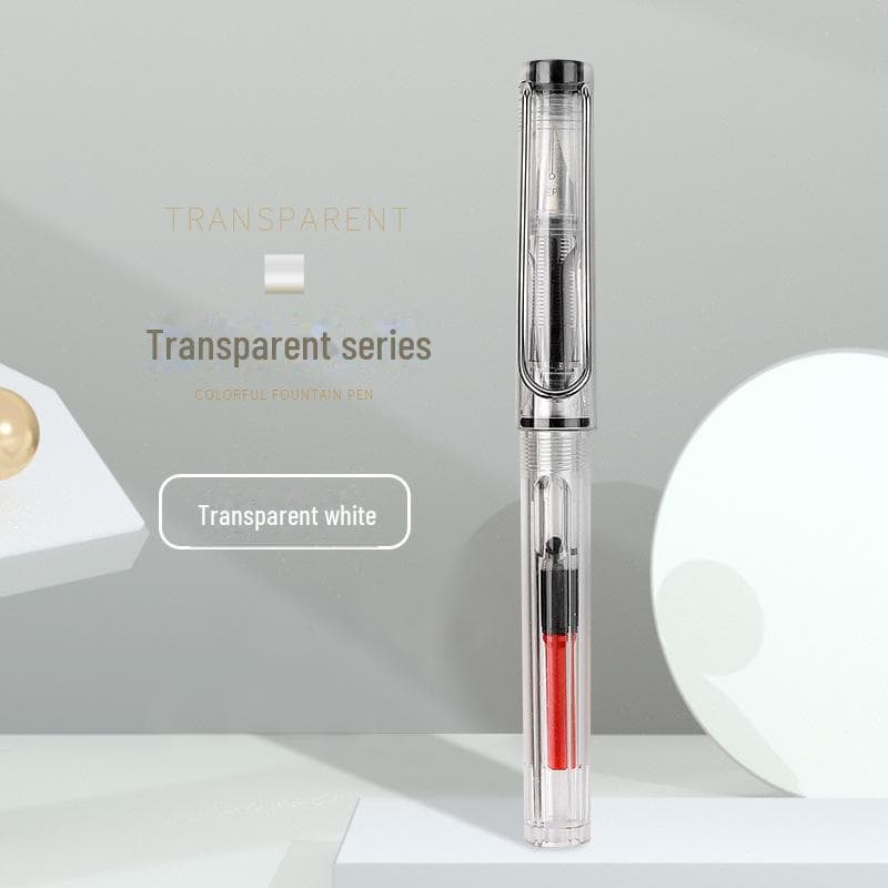 Colorful Student Fountain Pen with Replaceable Ink Capsule for Calligraphy and Correct Writing Posture 0.38mm Pen Only