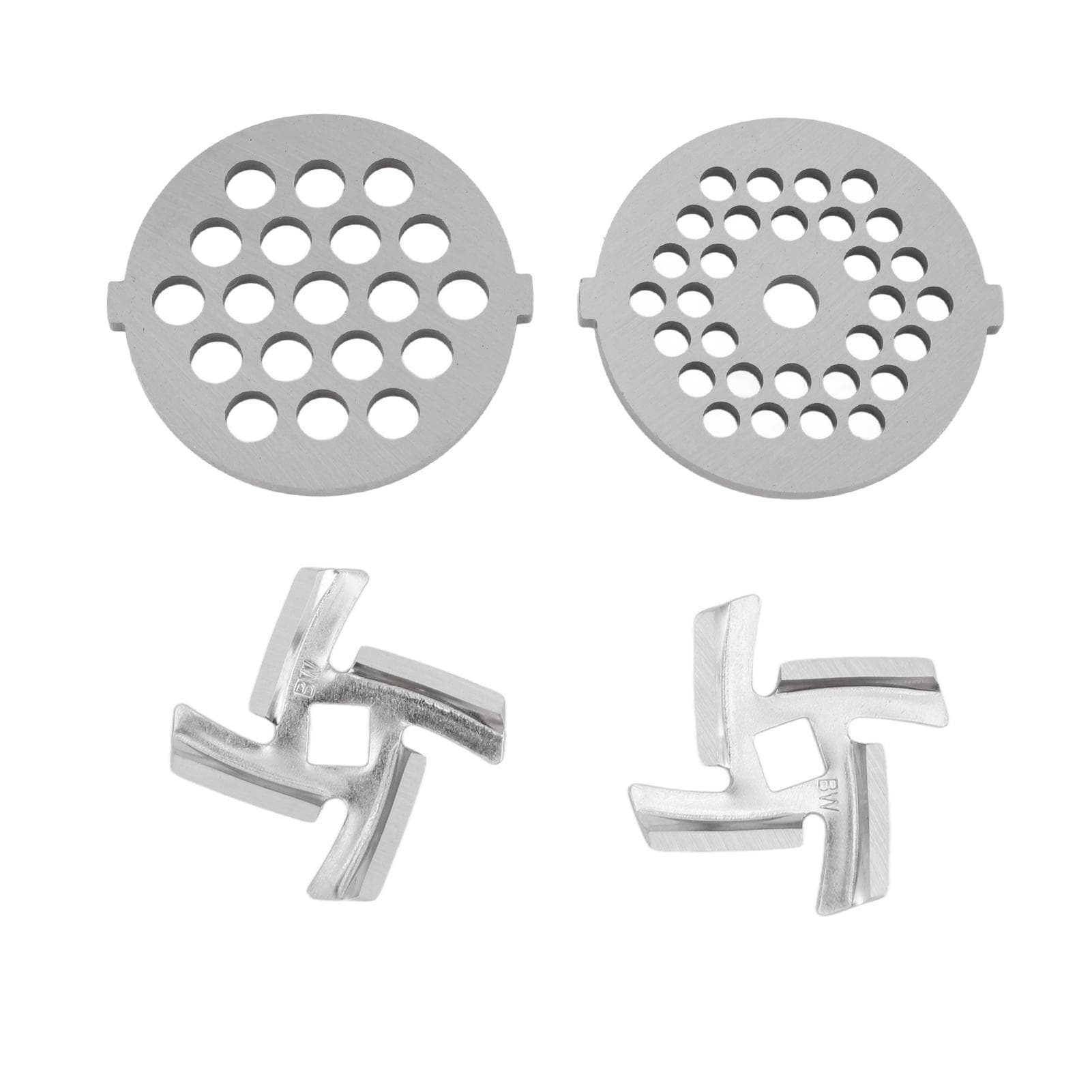 Stainless Steel Meat Grinder Plate Discs Grinding Blades for Food Grinder Attachment 2 Sharp Blades