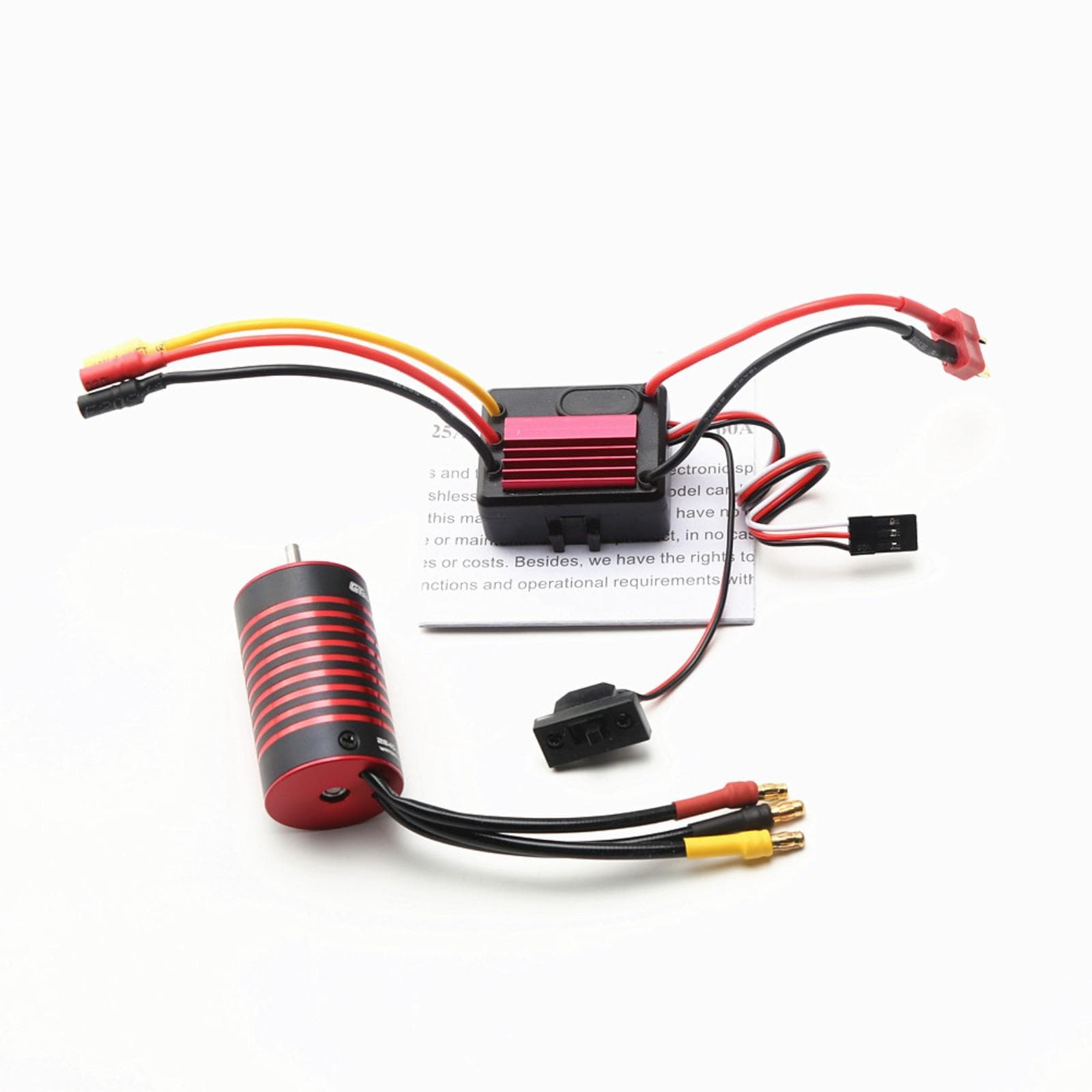 GTSKYTENRC Waterproof 2845 Brushless Motor 5900KV & 35A Brushless ESC Replacement for F19A 1/10 3700KV black