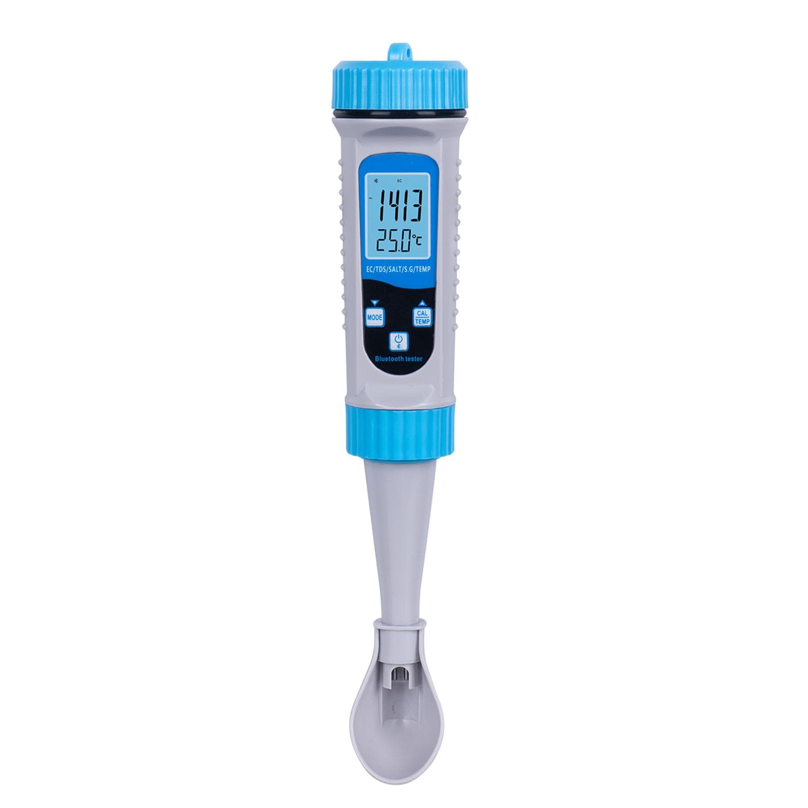 5 in 1 Water Quality Tester Pool Water Tester ECTDSSALTS.GTemp Tester Water Testing Detector white/blue