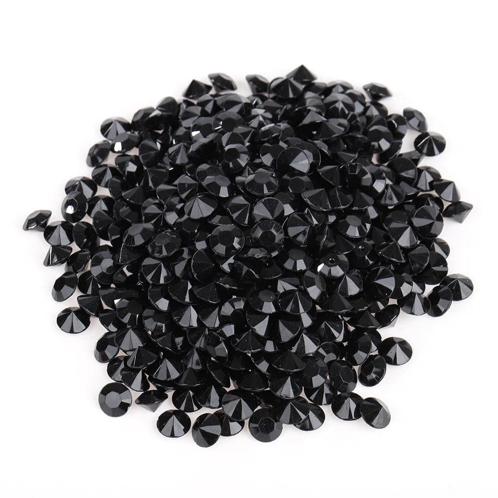 500pcs 8mm Pointed Acrylic Diamond Confetti for Wedding Party DIY Handmake (Red) Black