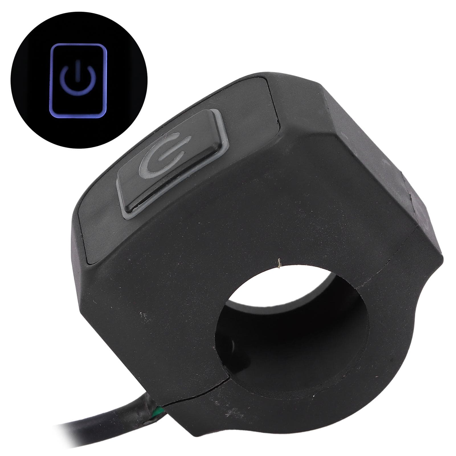 22mm Motorcycle Handlebar Switch Control Button Waterproof Universal for HeadlightBlue white