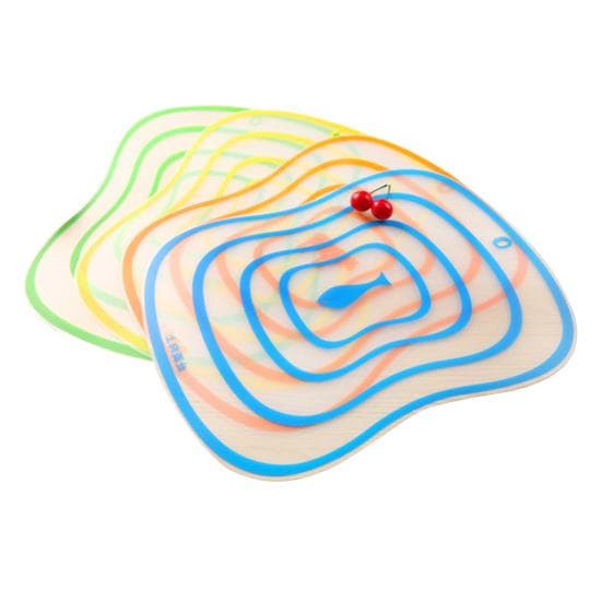 4 Pcs Kitchen Plastic Chopping Block Cutting Board Non-slip Frosted Breadboard M