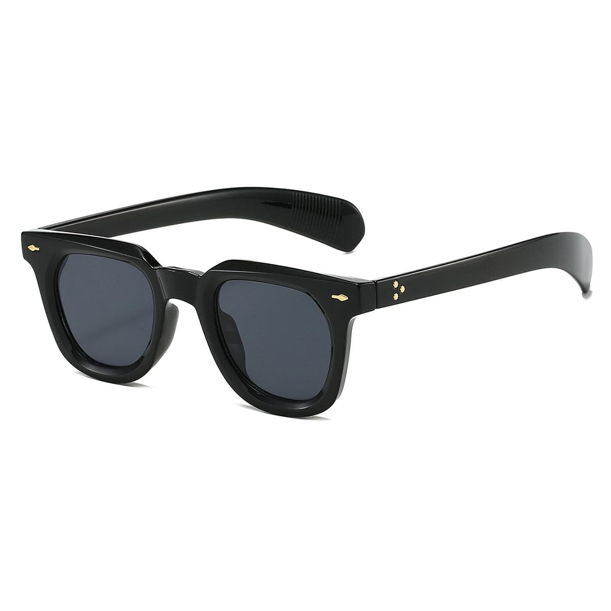 Women Retro Square Rivets Sunglasses Hip Pop Punk Trendy Solid Color Shades for Men Women Outdoor Hiking 1PC