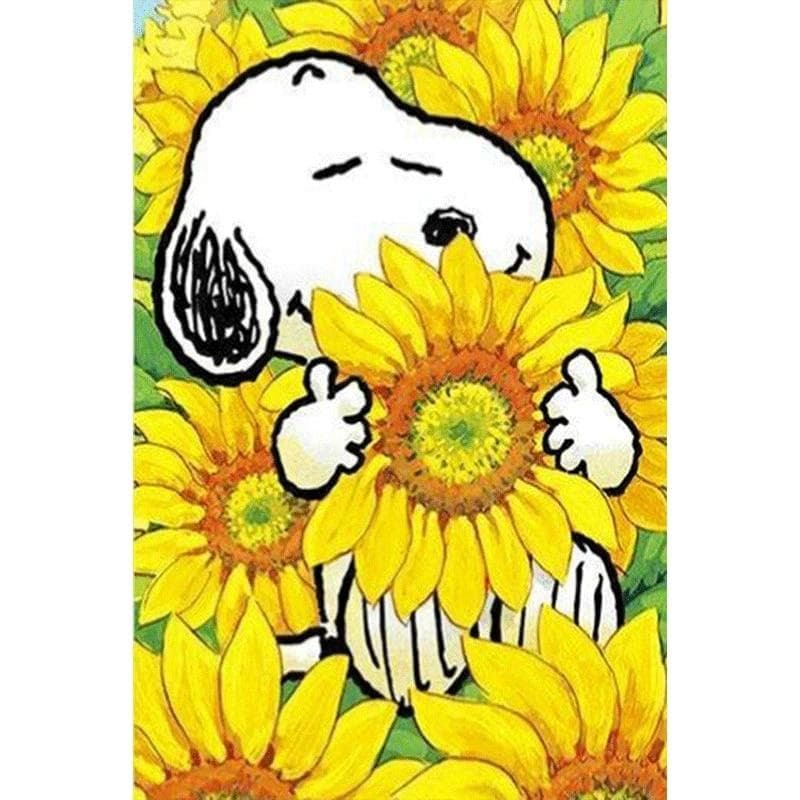 5D DIY Diamond Painting Sunflower Cartoon dog Embroidery Cross Stitch Rhinestone Mosaic Home Decor 20X30CM
