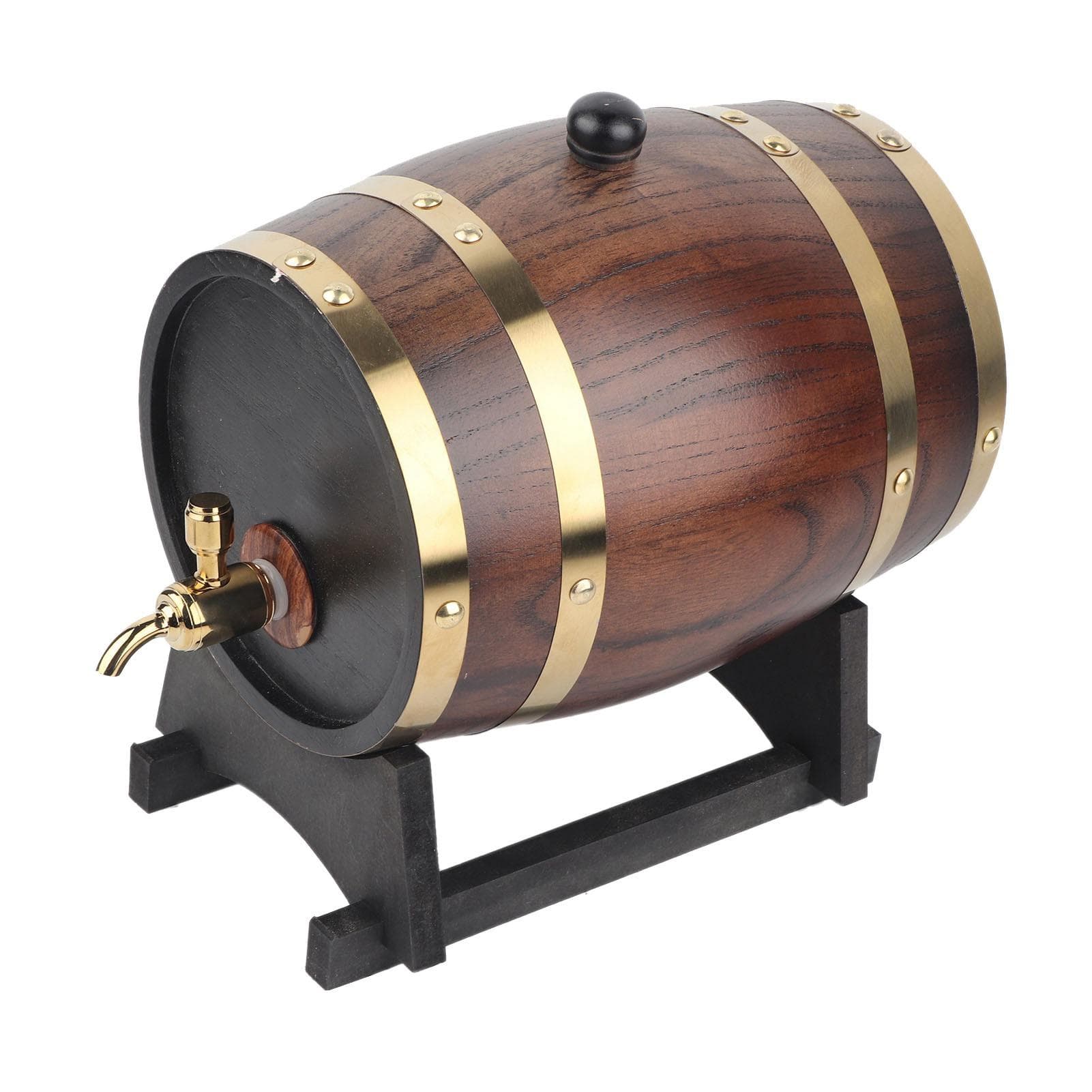 3L Retro Style Oak Wood Red Wine Brandy Whisky Barrel Keg Bucket Container with Faucet L