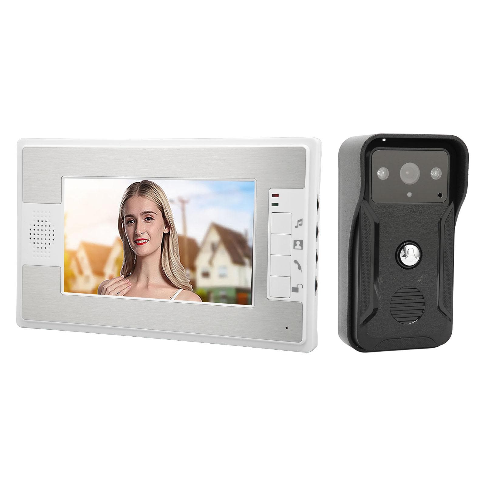 Video Door Phone Doorbell 7 Inch Color TFT LCD Night Vision Video Intercom Monitor for Home EU Plug