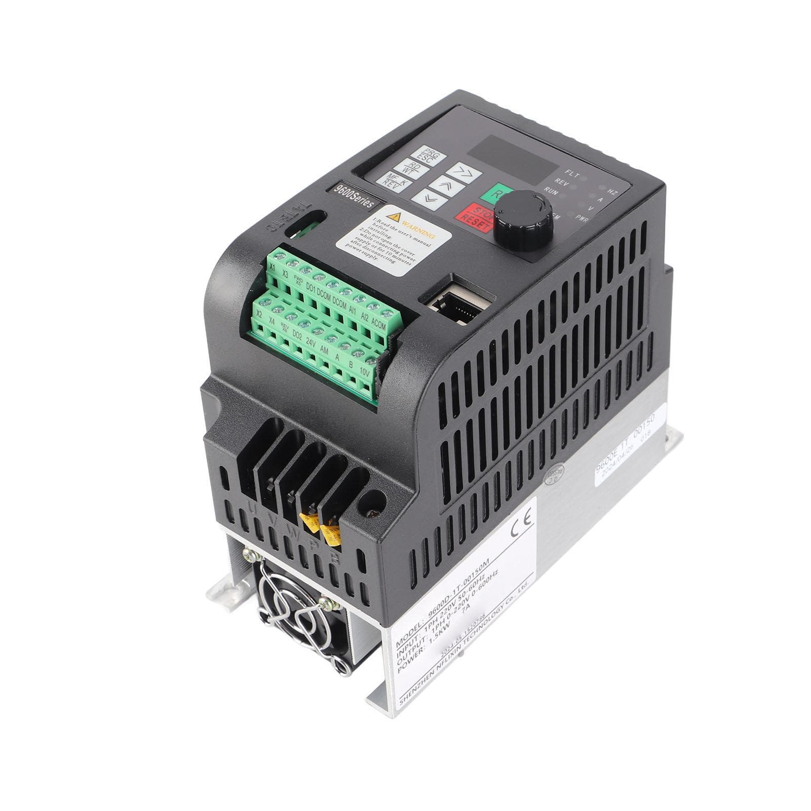 NFLIXIN Variable Frequency Drive 1PH VFD 1 in 1 Out 220V 1.5KW Motor Converter 9600D?1T?00150M