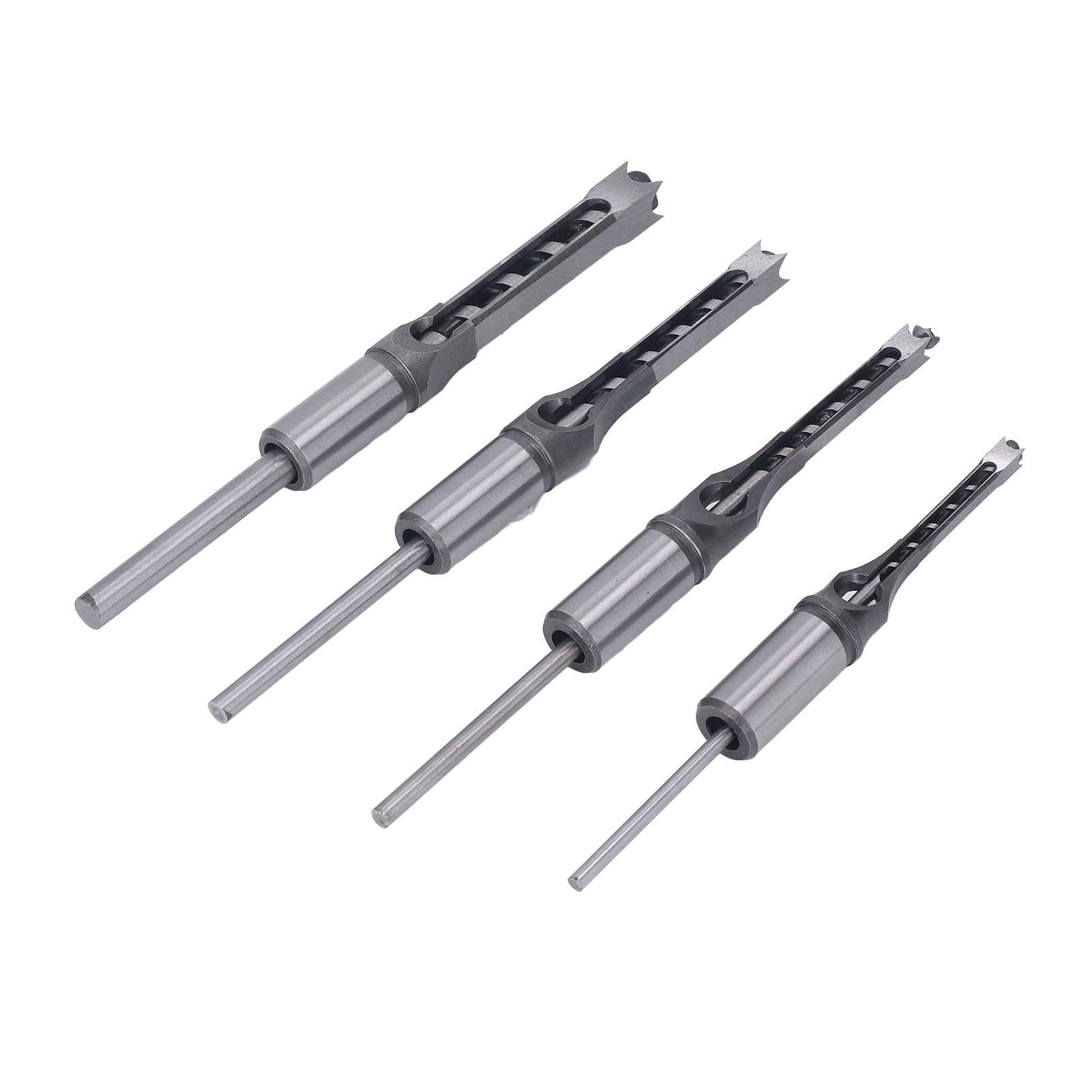 4PCS Woodworking Square Drill Bits Set HSS Wear Resistant 14in 516in 38in 12in Countersink Bit