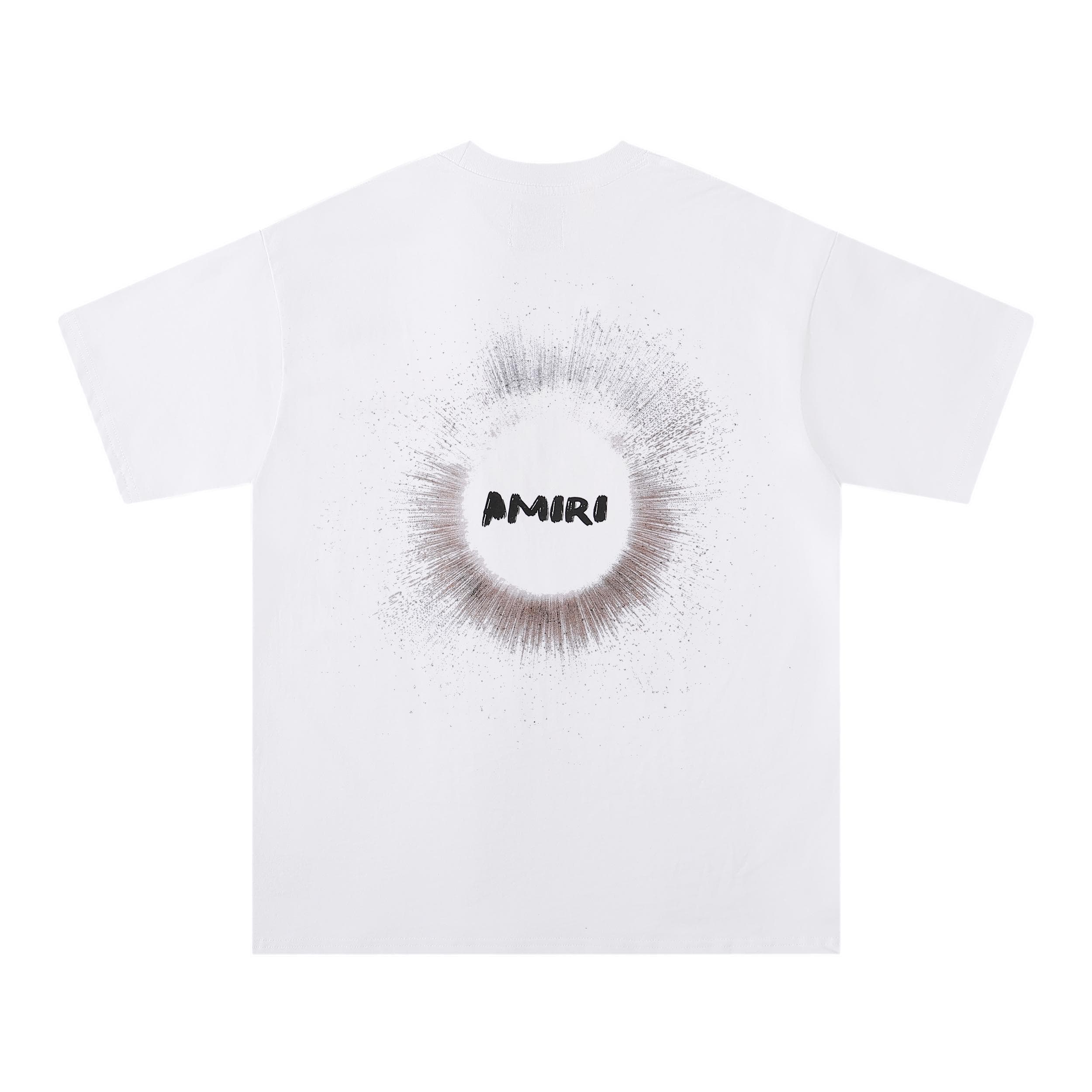 725 Amiri 2025 Summer New Men's and Women's Loose High Quality Cotton Plus Size T-shirt Couple T-Shirt Ink letter printing L
