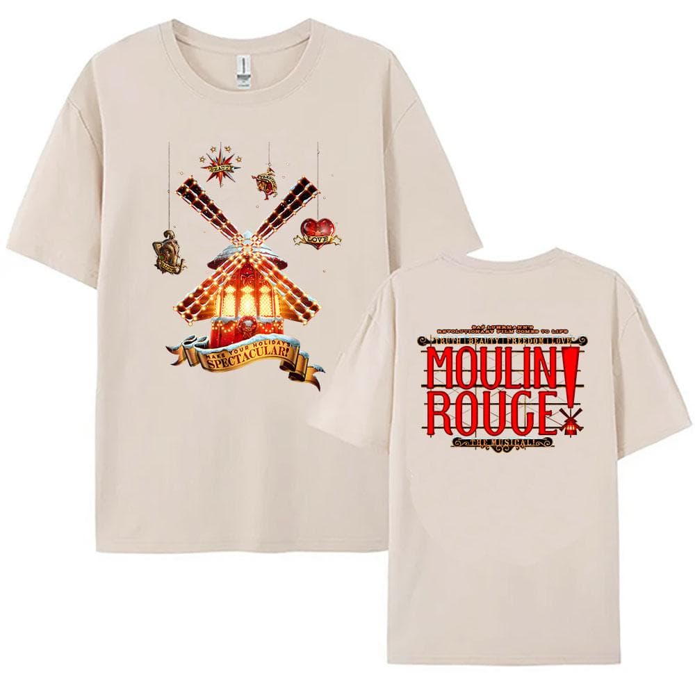 Moulin Rouge! Song and Dance Movie Tshirts Unisex Short Sleeve Cotton Summer T-shirt Aesthetic Clothes Graphic Print Tee-shirt XL