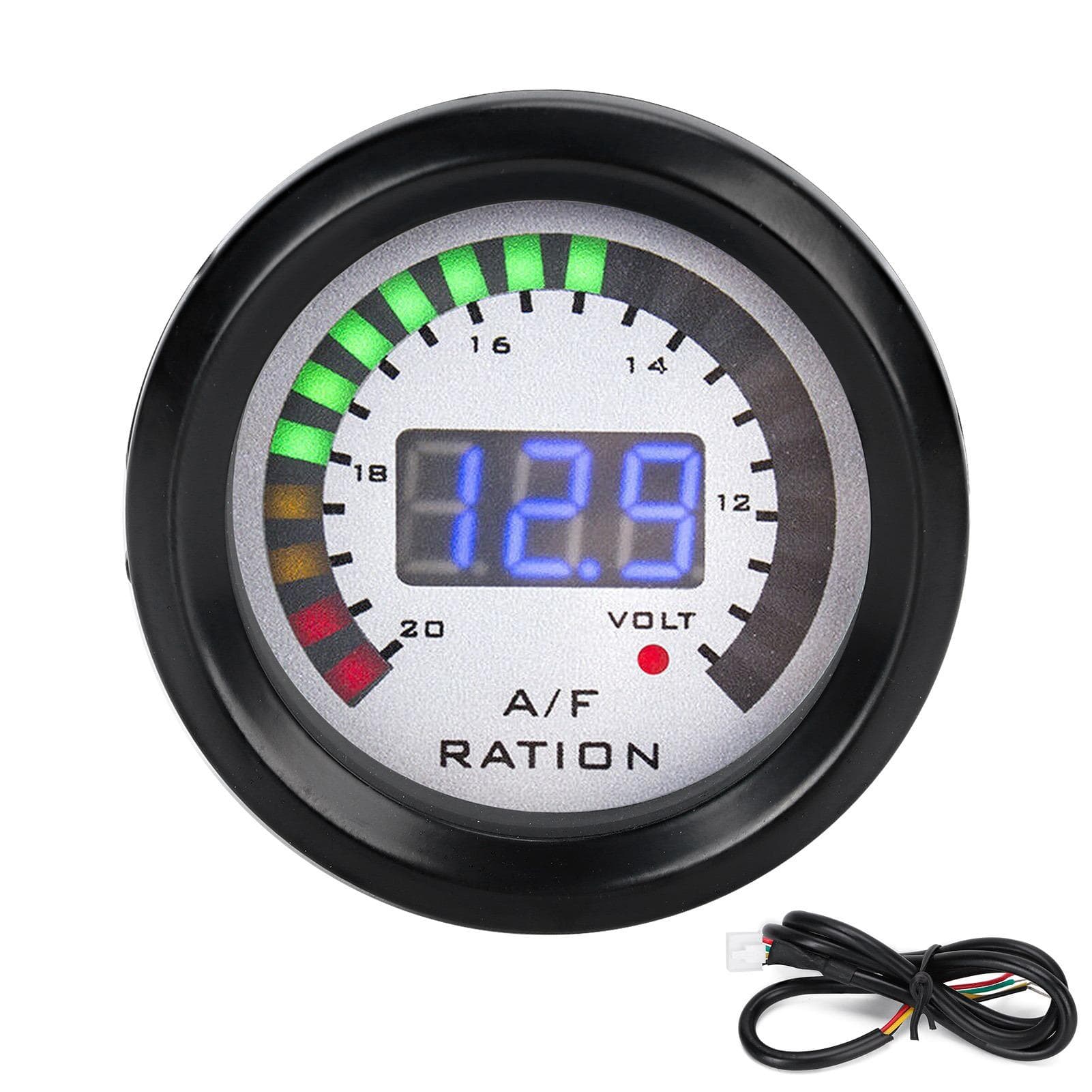 52mm Car Air Fuel Ratio Gauge LED Blue Digital for 12V 468 Cylinder Gasoline Vehicle