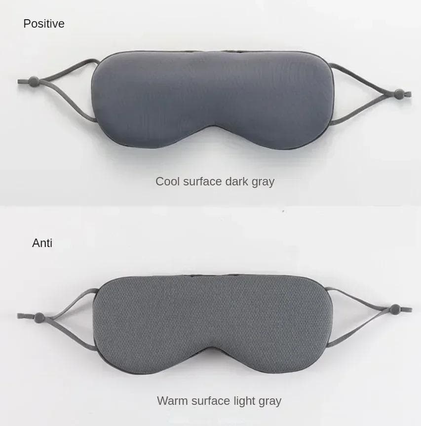 Sleep Mask Warm Cold Dual-Use Soft Silk Eye Mask Night Blackout Blindfold Eye Shade with Adjustable Elastic Strap Travel Shade