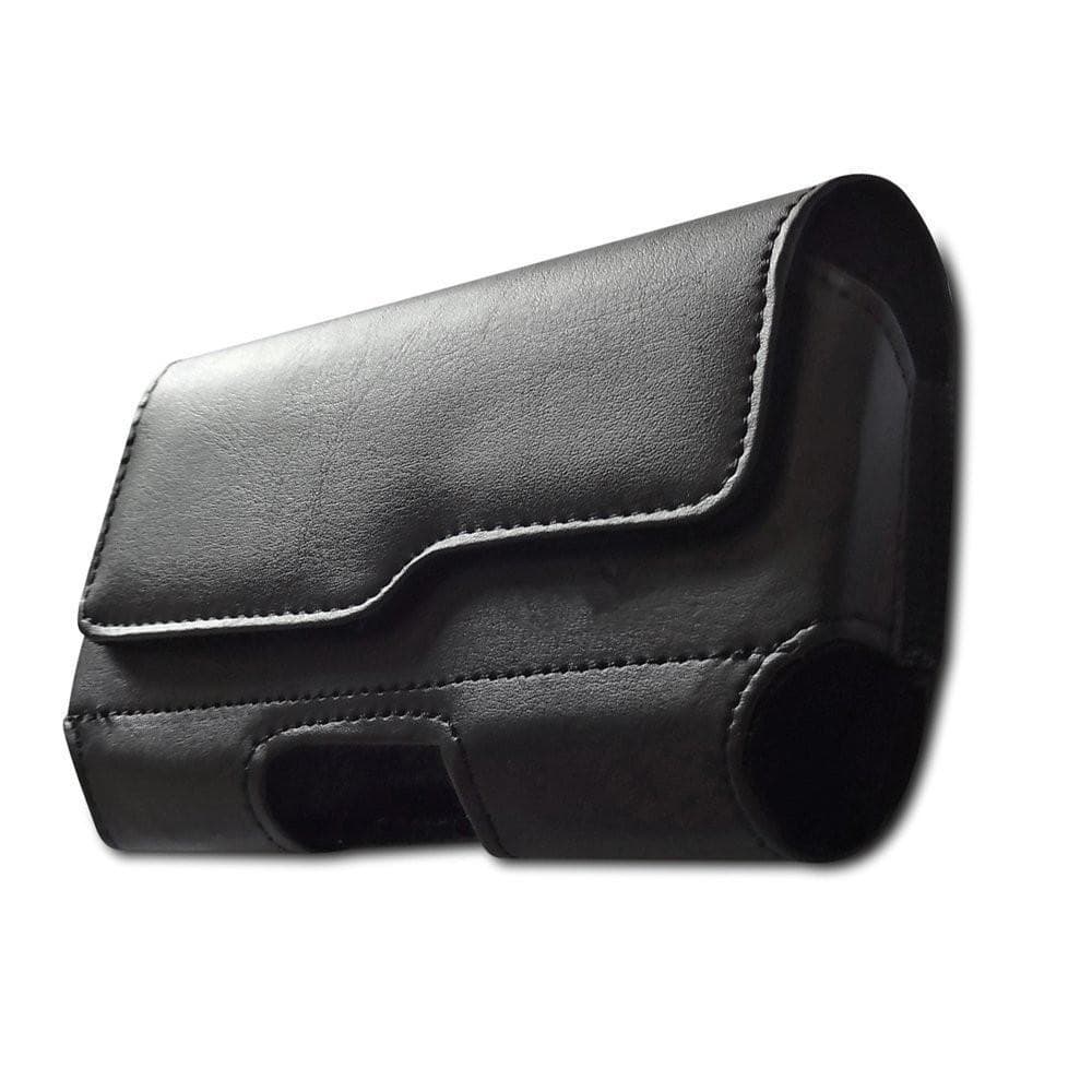 Fashion Phone Wallet Waist Bag Leather Bag Belt Leather Case with Belt Clip and Ring Phone Holder Travel Hiking Case black
