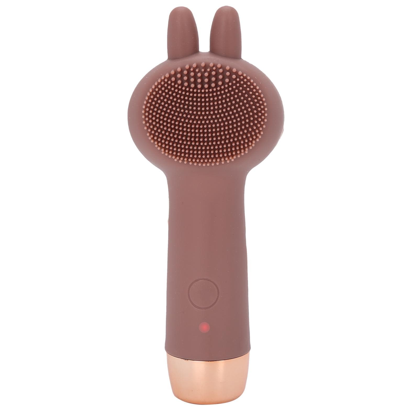 Silicone Facial Cleansing Brush Electric Waterproof Blackhead Removal Face Wash CleanserBrown brown
