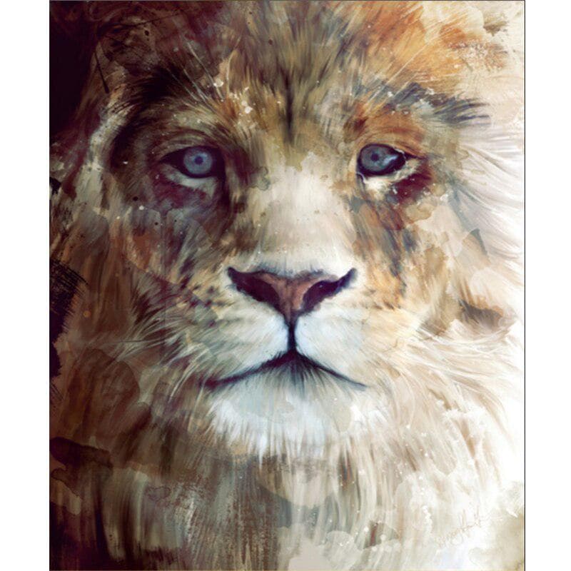 Diamond Painting Exquisite Stitch of Mosaic Lion Picture Home Decordiy Hand Made Diamond Embroidery 20X30CM