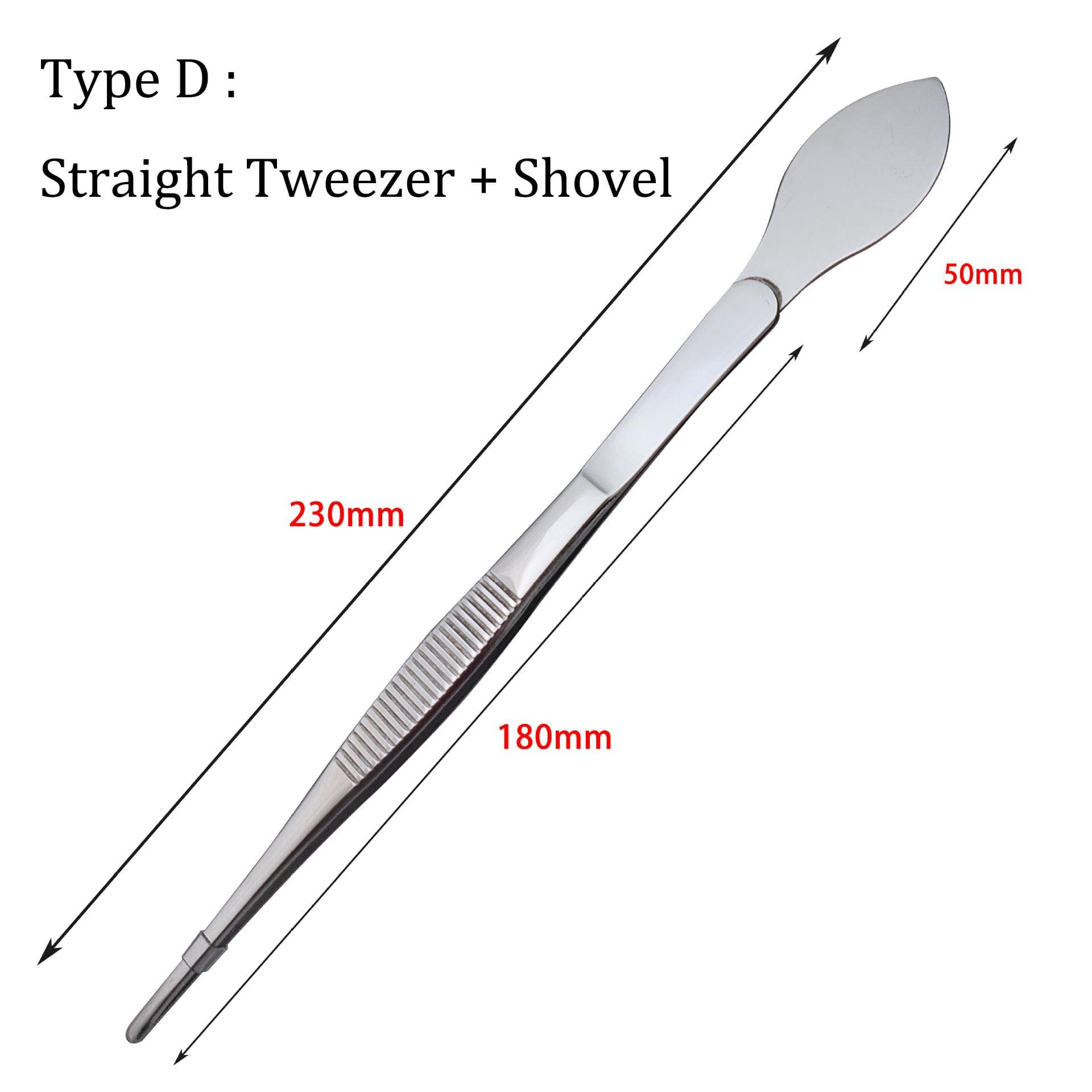 2-in-1 304 Stainless Steel Root Rake with Bonsai Tweezers with Ergonomical Handle Soil Farming Tool for Succulents Crafting