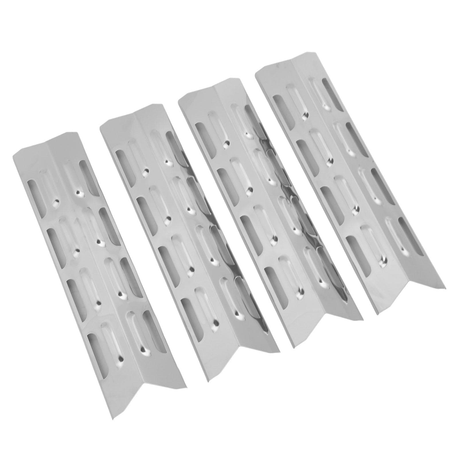 4PCS Grill Burners Cover Heat Plate Shield Tent Stainless Steel Enamel Adjustable Universal Durable