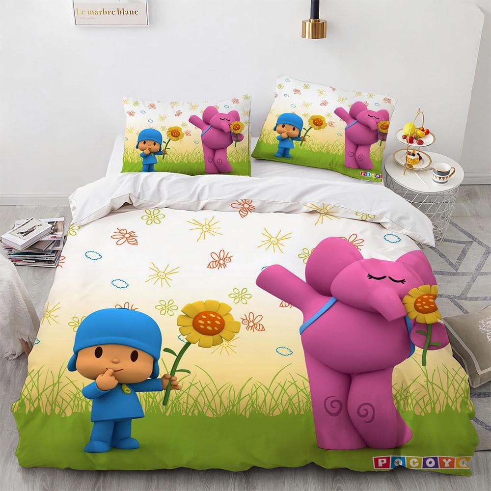 POCOYOS-3D Printed Duvet Cover and Pillowcase, Bedding Set, Double, Full, Queen, King Size, Quilt Cover, Home Textiles, 2 Pcs 135x200cm-2pcs
