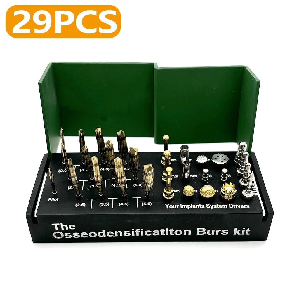 Dental Implant Drills Osseodensification Burs Kit Maxillary Sinus Lift Drills Kit For Surgical Dentistry Tools 29 pcs