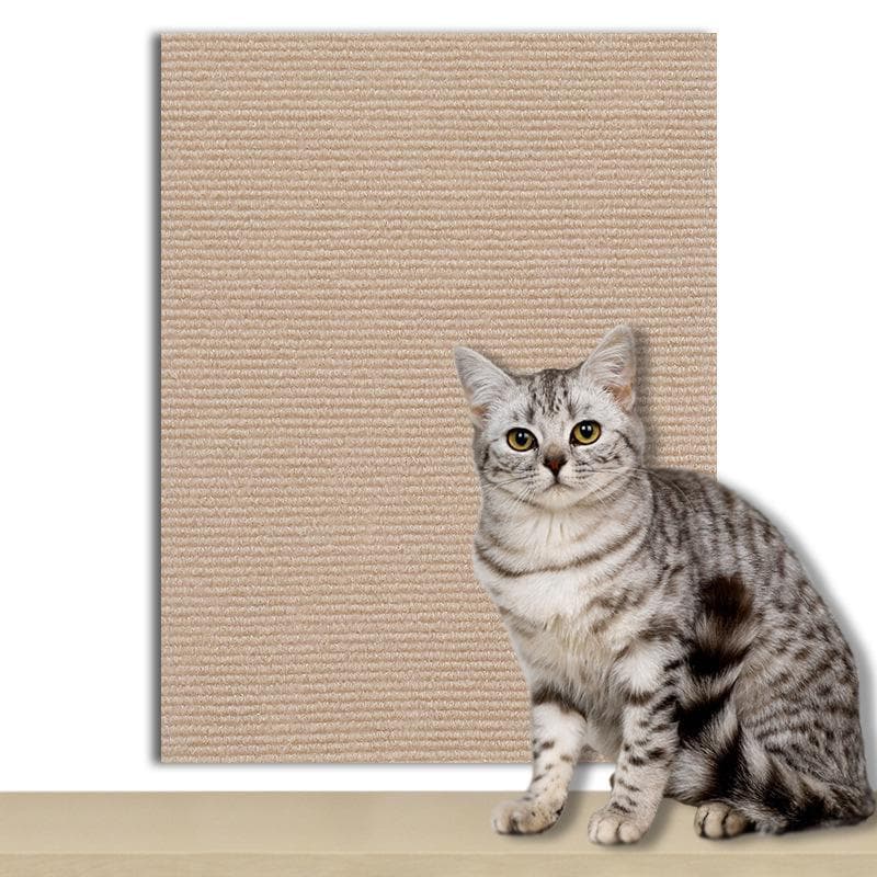 Sofa Protector Sticker: Self-adhesive Fabric Cats Scratch Pad Cut To Size for Furniture & Walls. 100CM*30CM*4MM khaki