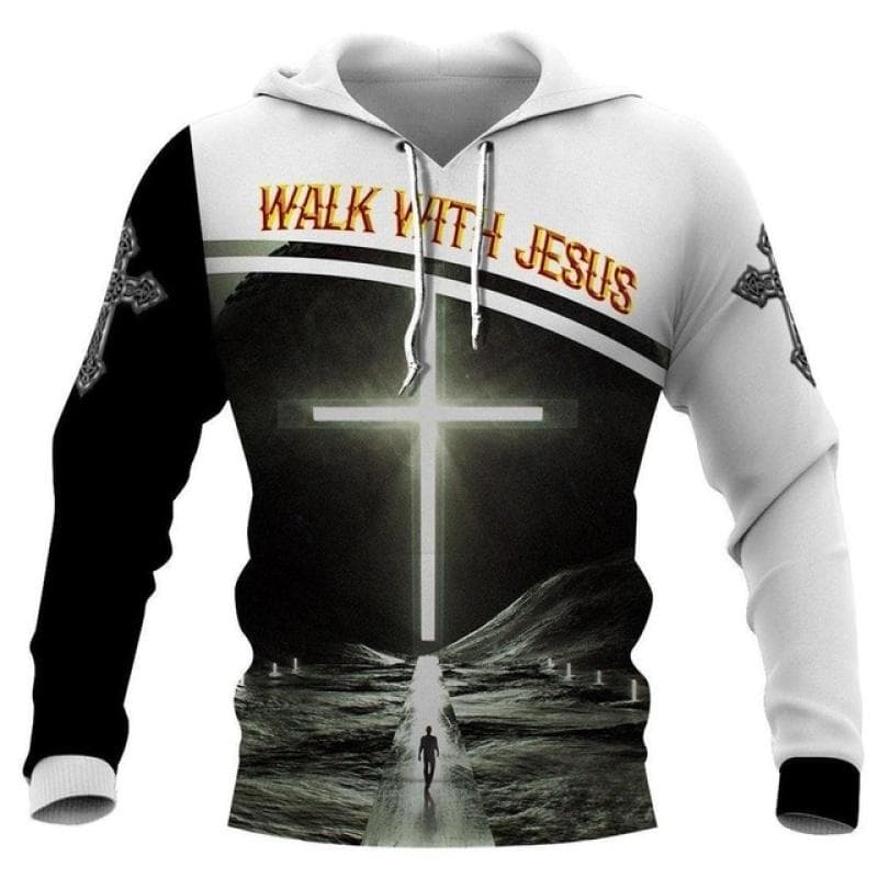 Spring Autumn Christian Jesus Men's Hoodie 3D Print Harajuku Fashion Hooded Sweatshirt Oversized Casual Pullover Tops Jackets XL