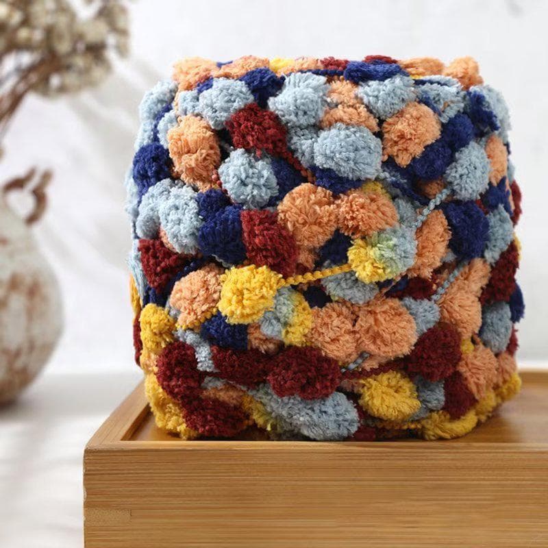 100g/roll Snowball Wool Colorful Thick Ball Yarn Rainbow Velvet Polyester Yarn