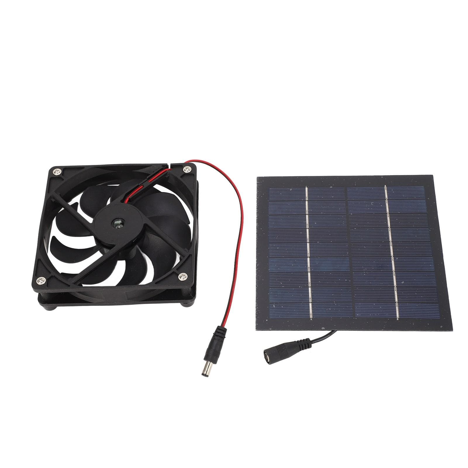 Solar Panel Fan Kit 50W Powered Portable for Greenhouse Sheds Chicken Coop Pet House Window Exhaust
