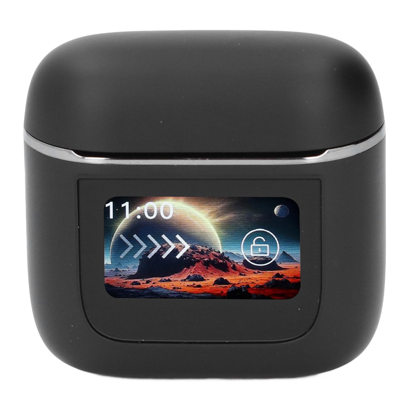 Bluetooth Earphones HiFi Noise Reduction LED Color Touchscreen Wireless Earbuds with Mic for black