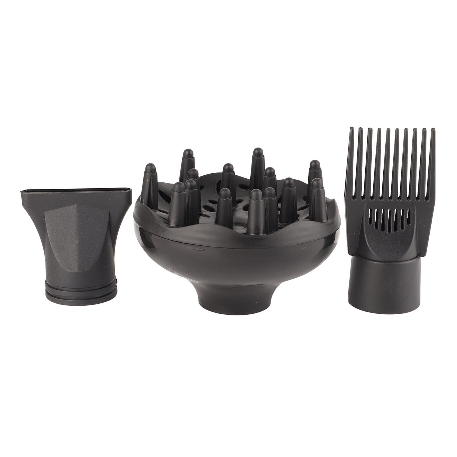Hair Dryer Diffuser Nozzle Set Plastic Hair Dryer Attachment Dryer Nozzle Comb 3PcsSet