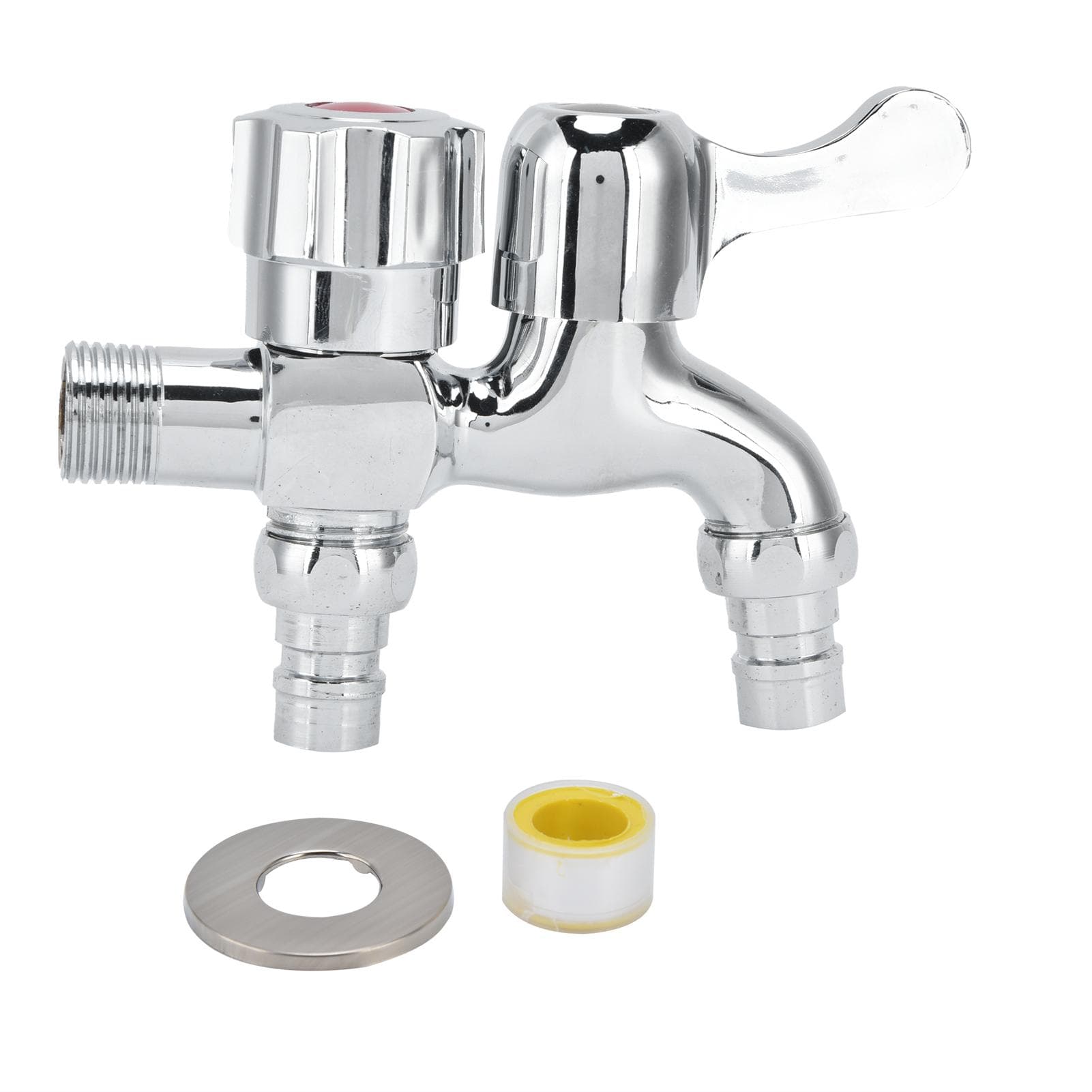G1/2 Male Thread Double Faucet Washing Machine Faucet Water Tap for Garden Irrigation Supplies