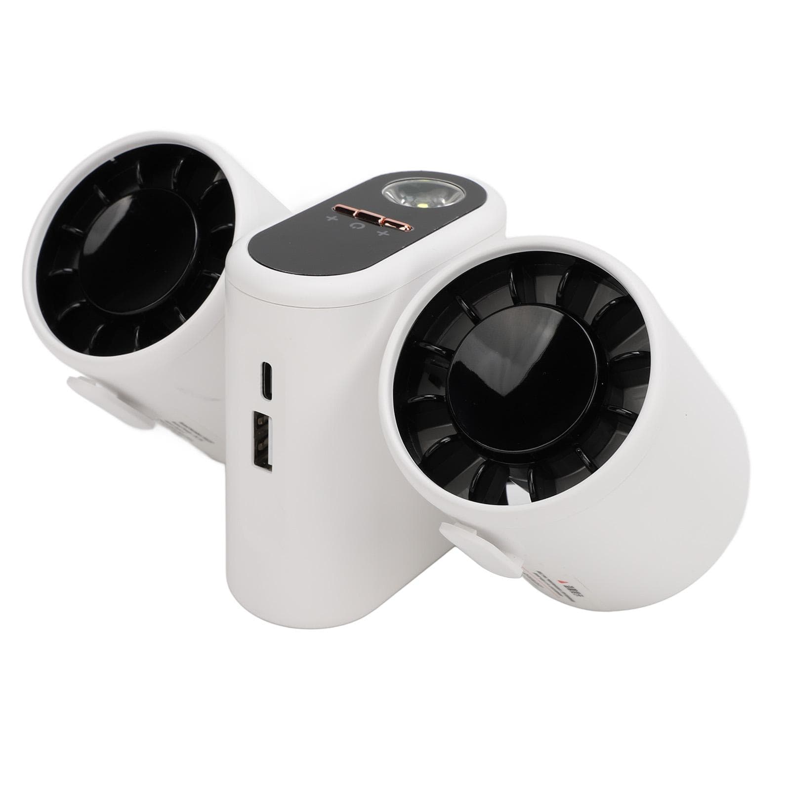 Portable Waist Fan 3 Speed Outdoor Dual Head Waist Fan with Light Turbo USB Fan 8000mAh Battery for white