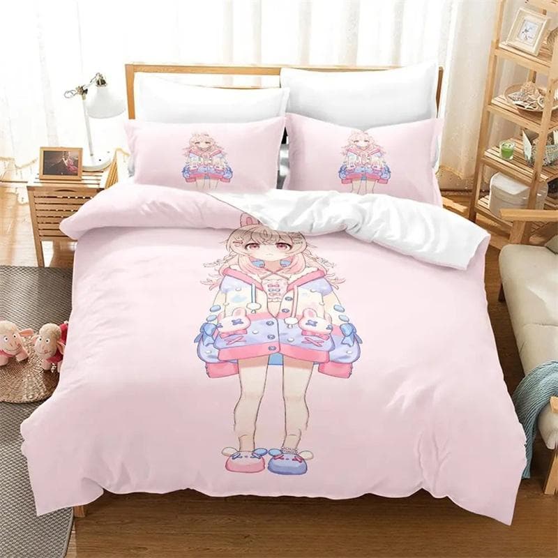 3D Printed Pipkin Pippa Anime Bedding Sets exquisite bed supplies set duvet cover bed comforter set luxury birthday gift 135x200cm 2pcs