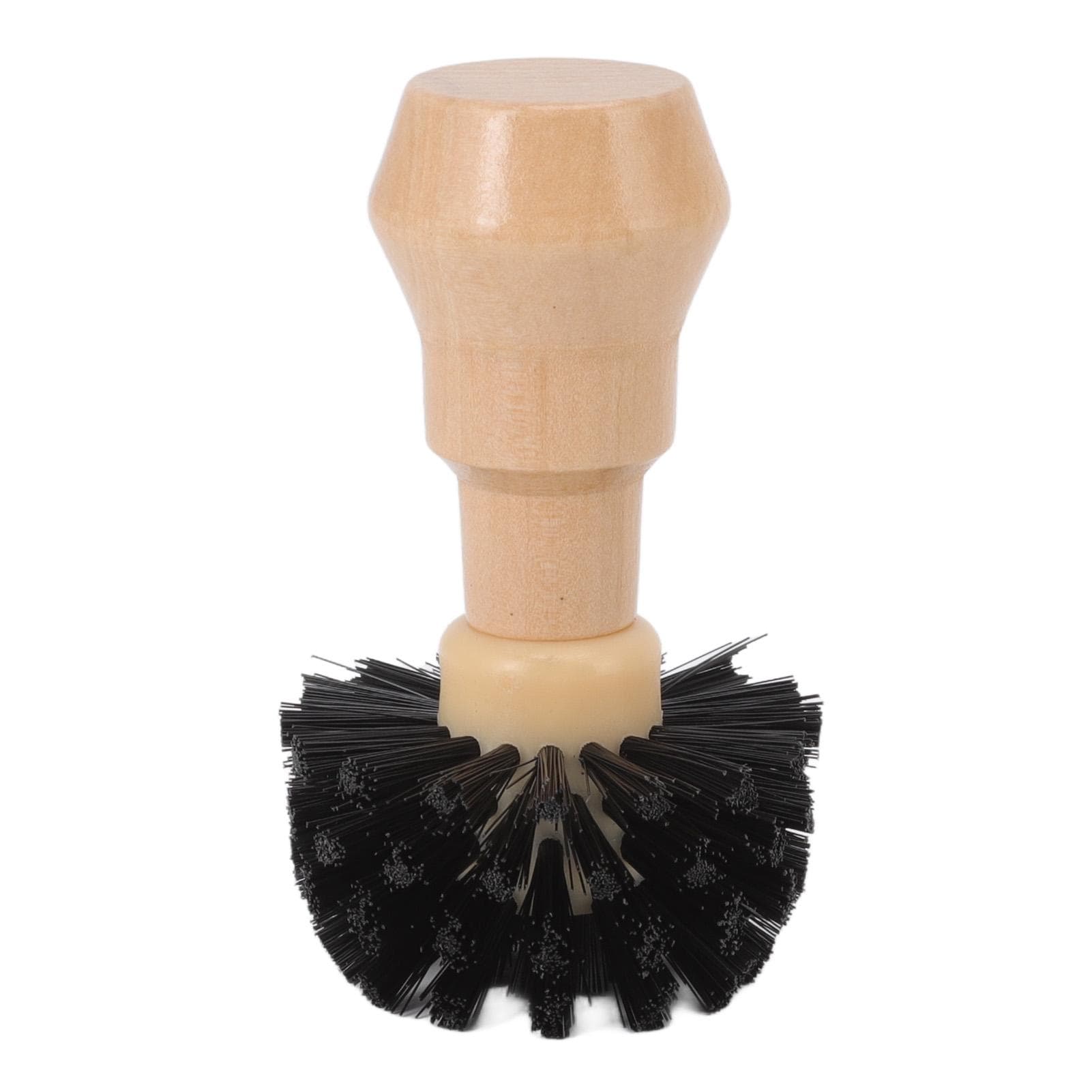 Portafilter Cleaning Brush Professional Portable Coffee Tamper Cleaning Brush with Wooden Handle 58mm/2.3in