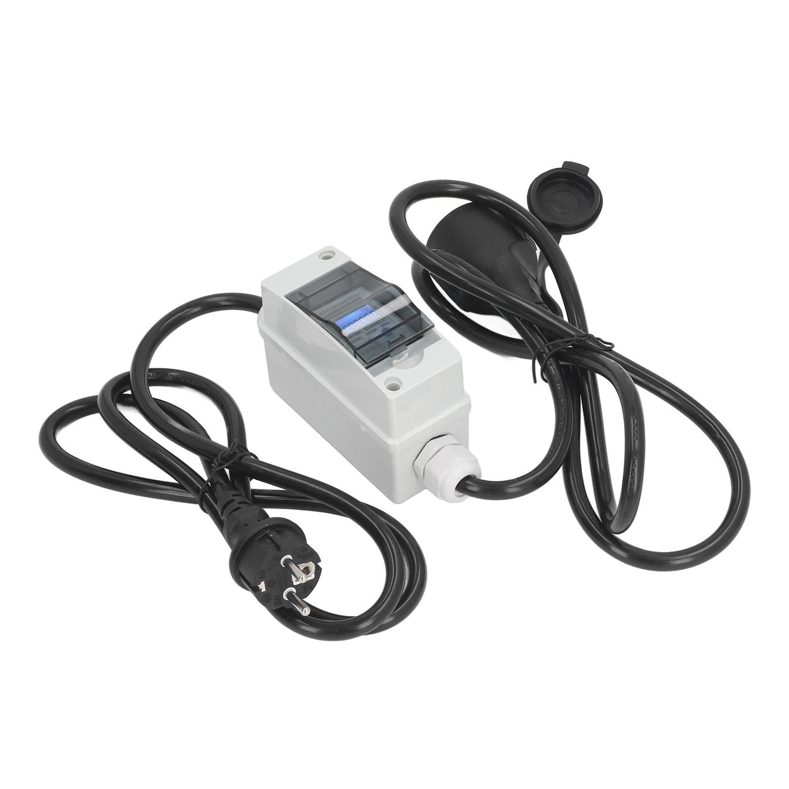 Mobile Digital Electricity Meter IP65 Waterproof Portable LCD Display Electricity Usage Monitor