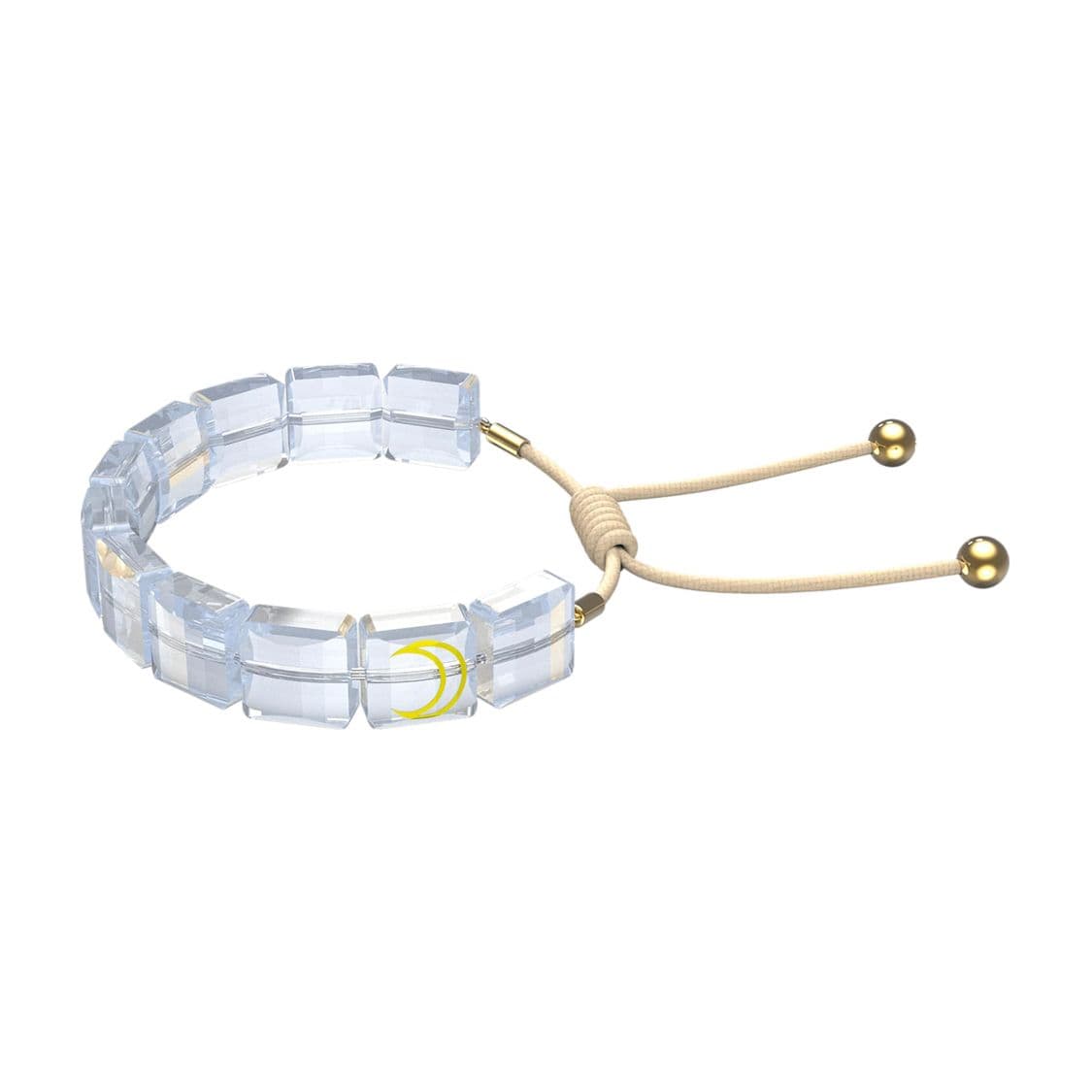 Swarovski Letra Moon Gold-Toned Imitation Crystal Bracelet Women bracelet White 5615863 Box (Random Color)