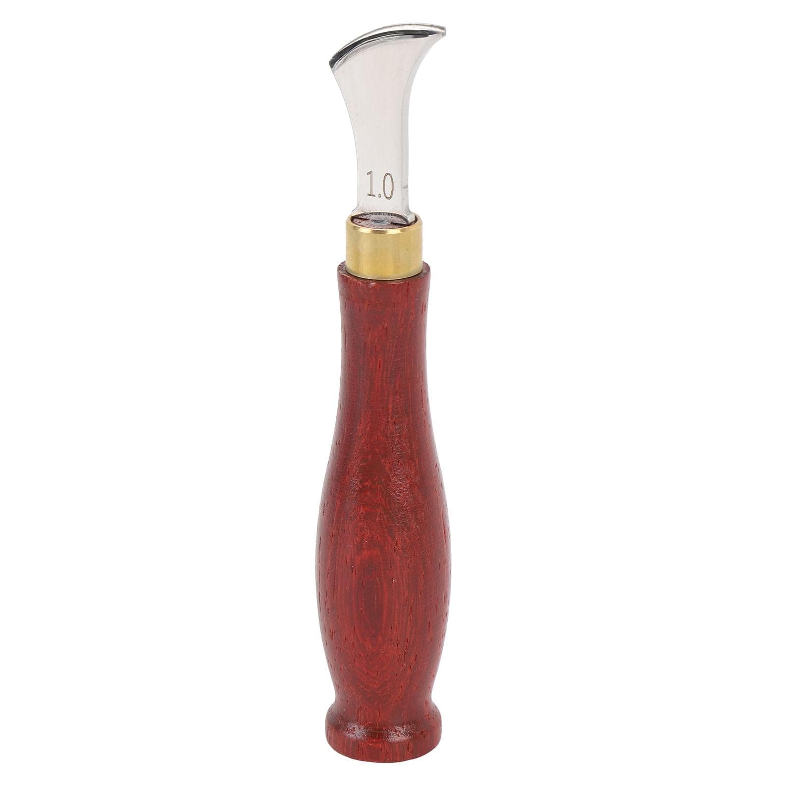 Leather Creaser 1mm Ergonomic Wood Handle High Carbon Steel Leather Shallow Slot Trimmer for Strap